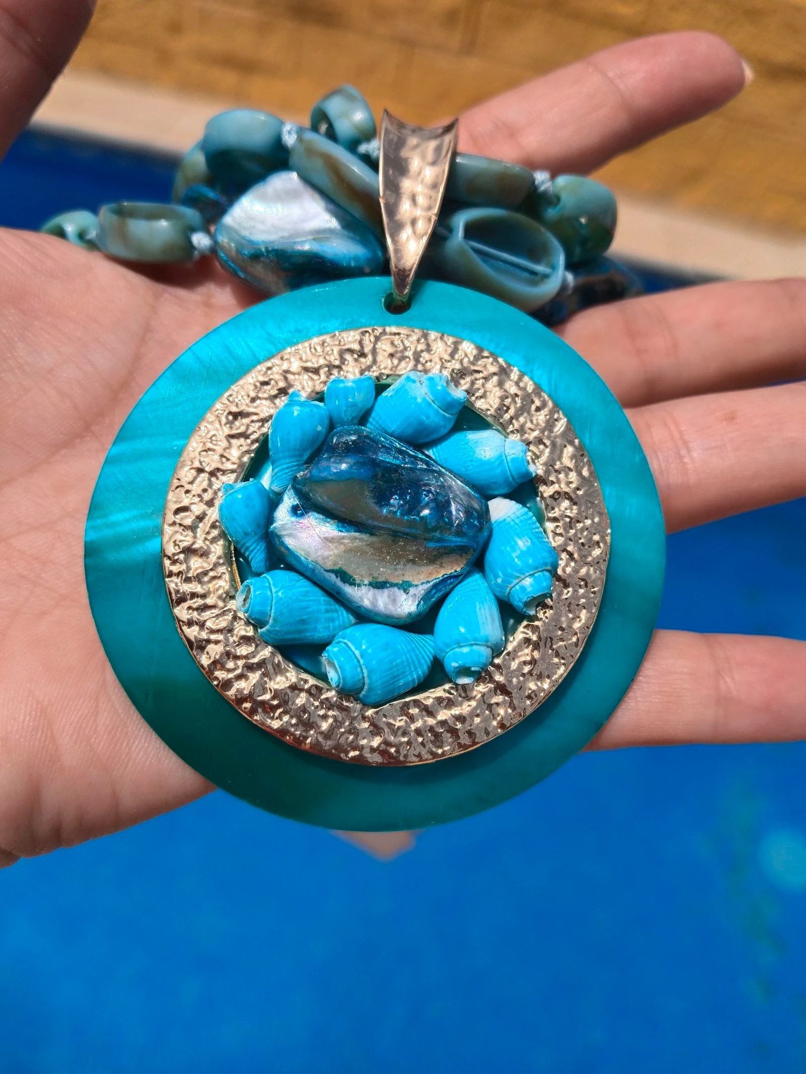 Collar turquesa con abalorios 🐚🩵 – photo 6